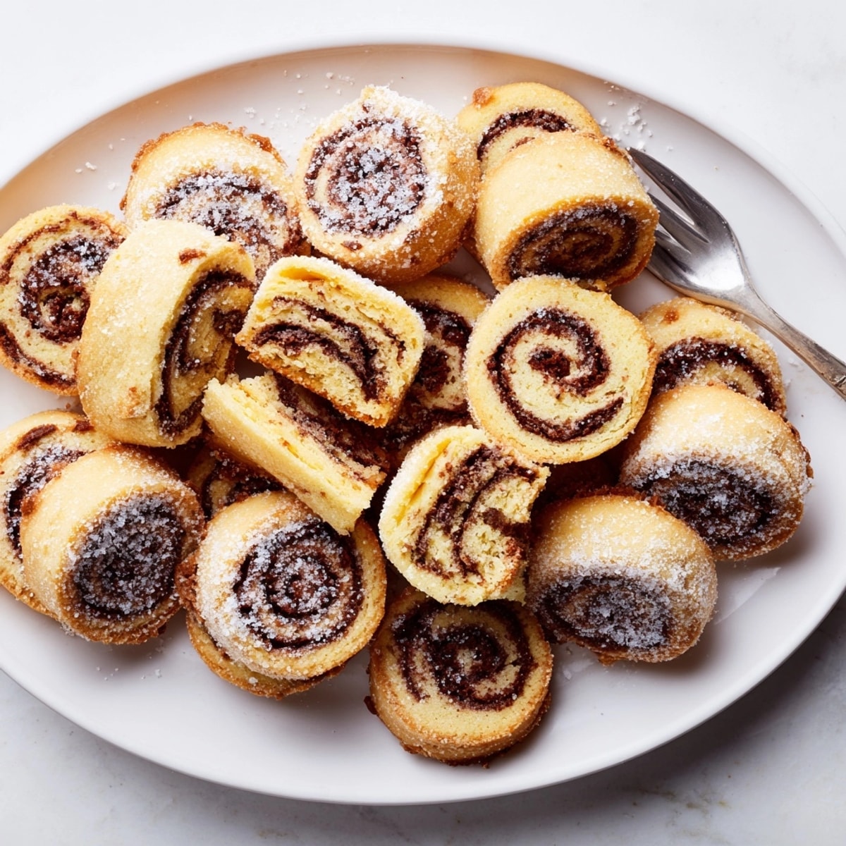 Homemade Festive Hanukkah Kokosh Christmas Cookies on a cooling rack, sprinkled with sugar.