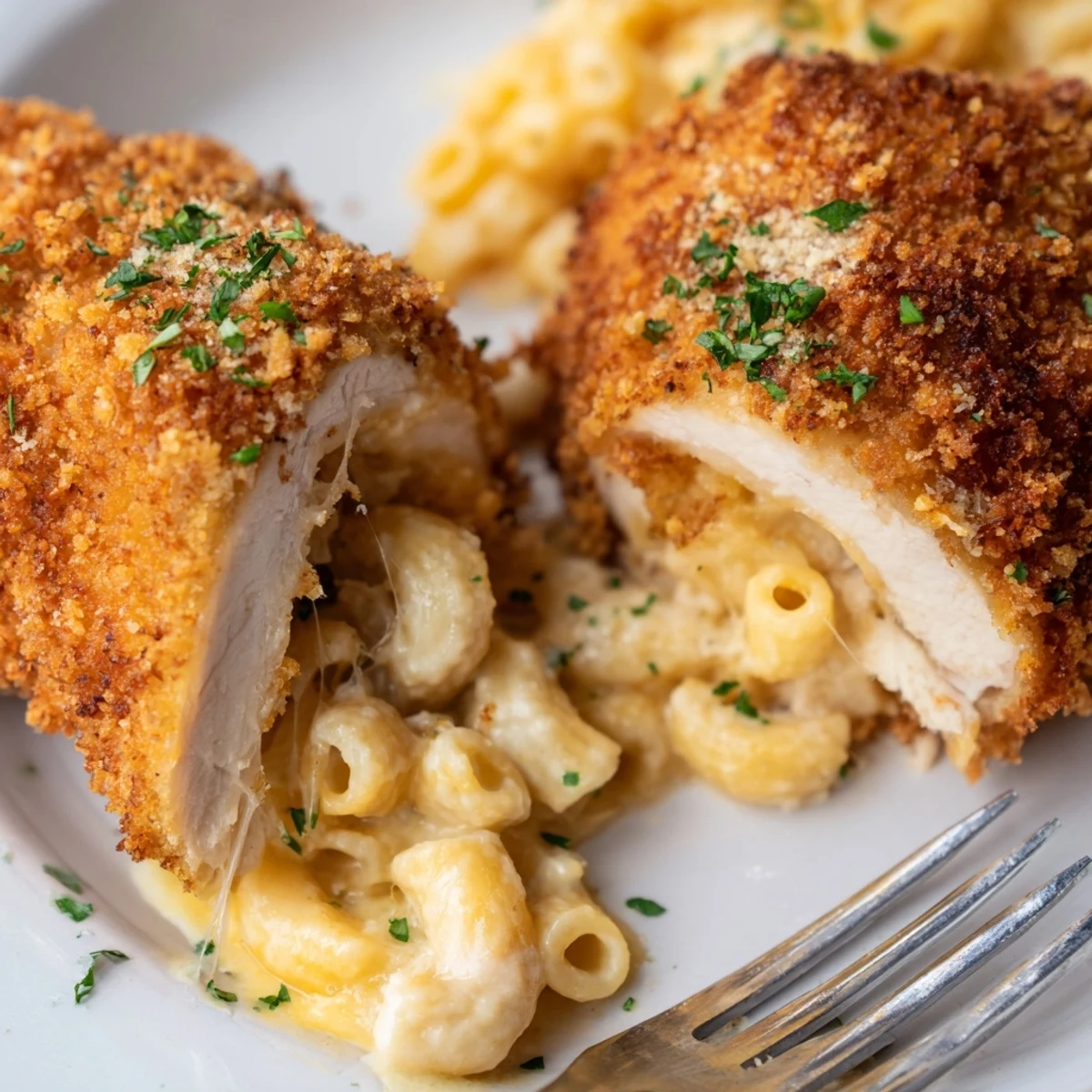 Tender Mac and Cheese Stuffed Turkey Rolls baked until golden, perfect for family dinners.  