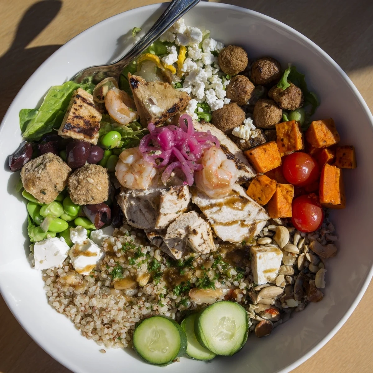 Create your own build-your-own boards and bowls, featuring grilled proteins and fresh veggies.  