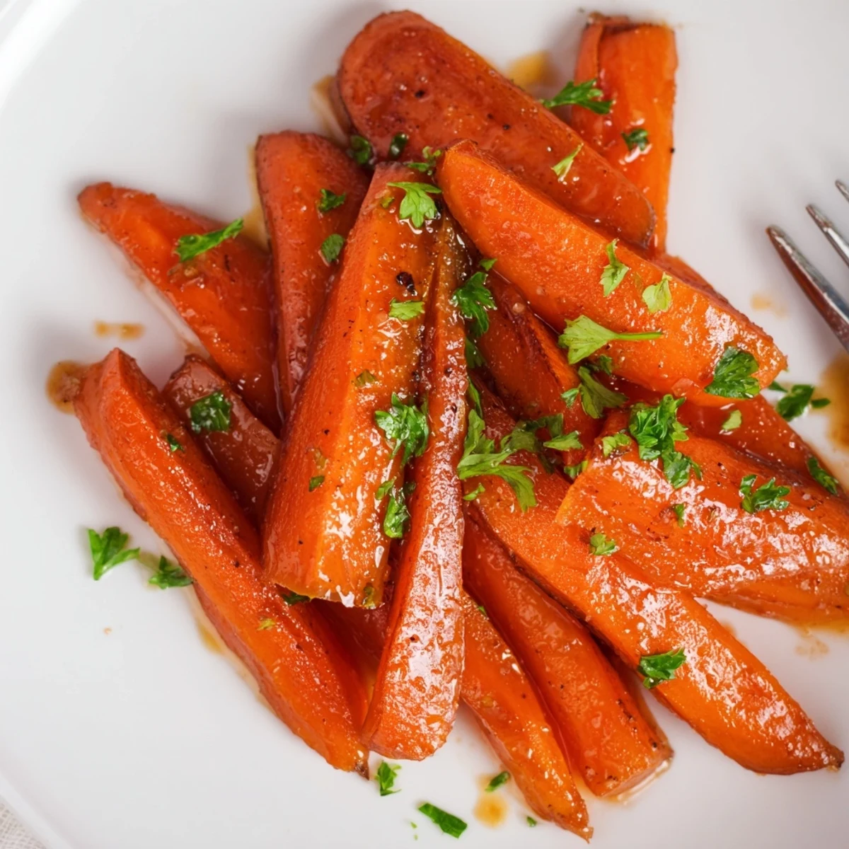 Sweet and savory bourbon maple glazed carrots, perfect for festive gatherings.  