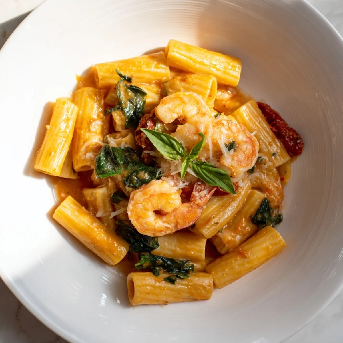 One-Pot Marry Me Shrimp Pasta with its creamy sundried tomato sauce and tender shrimp is so tempting.