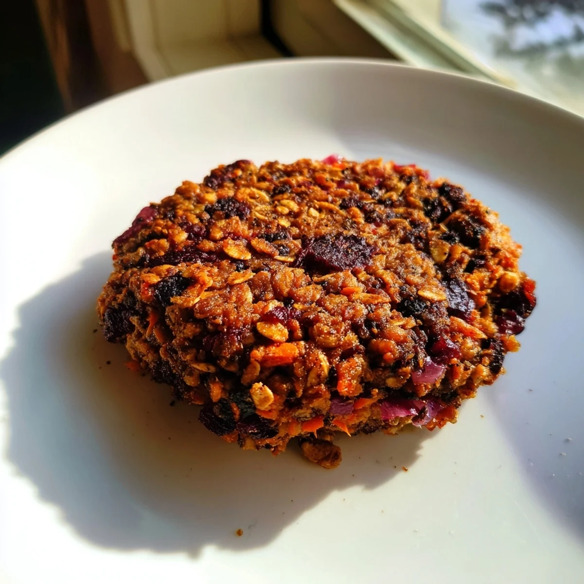 Golden-brown black bean burgers ready to be enjoyed, served on a toasted whole wheat bun.