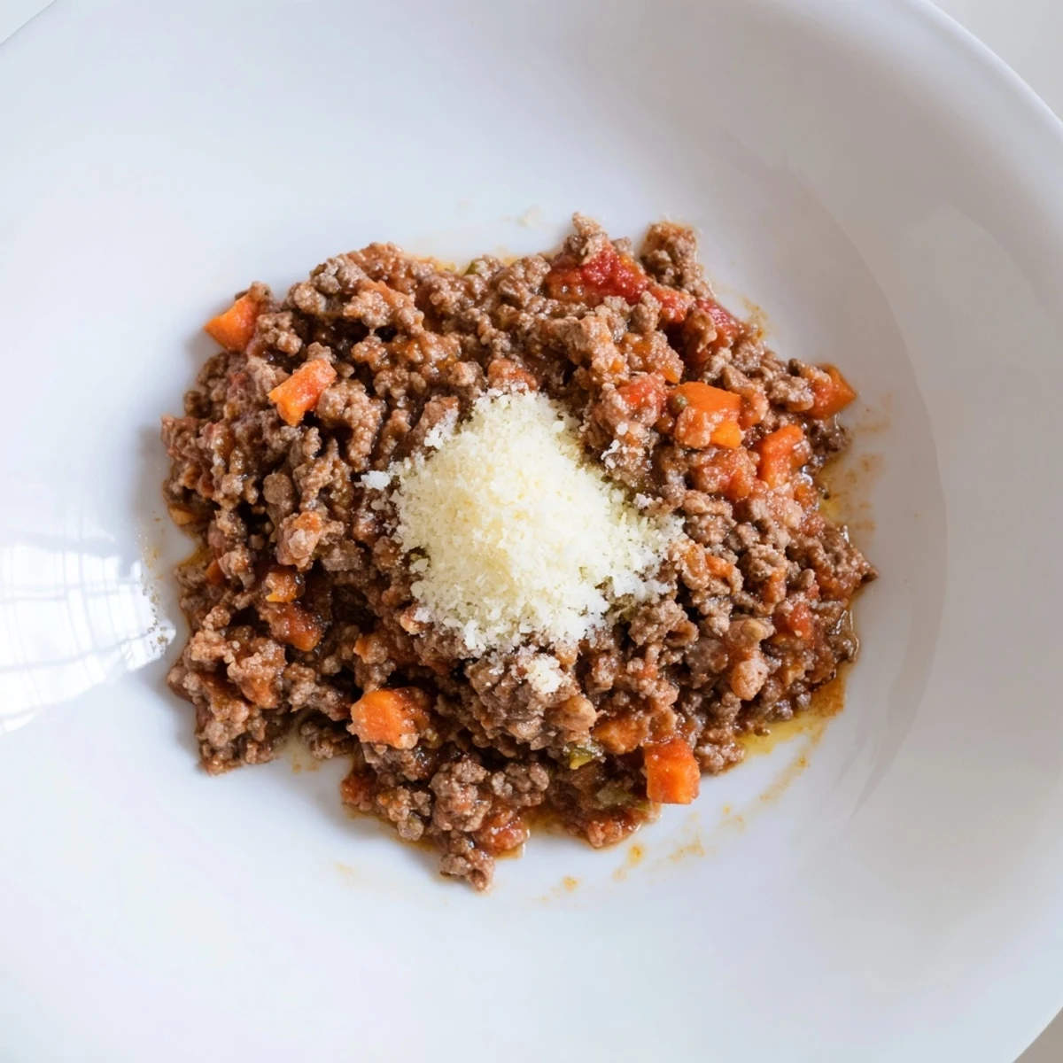 A close-up of steaming Classic Tuscan Ragu, showcasing the hearty textures and savory aromas.
