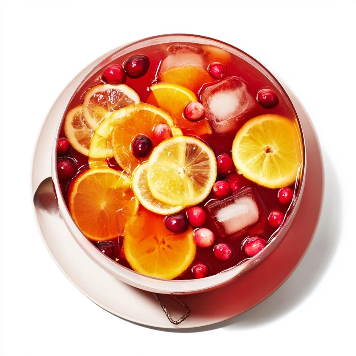 Quick Holiday Punch with an ice ring, refreshing and beautiful, perfect for your festive gathering.