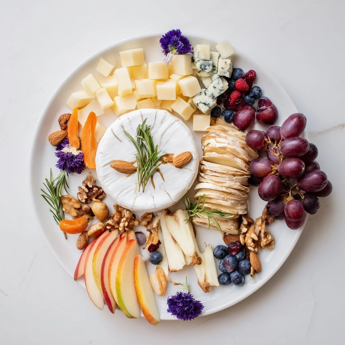 A delicious Woodland Creature Cheese Platter offers an inviting array of cheeses, fruits, and nuts to savor.