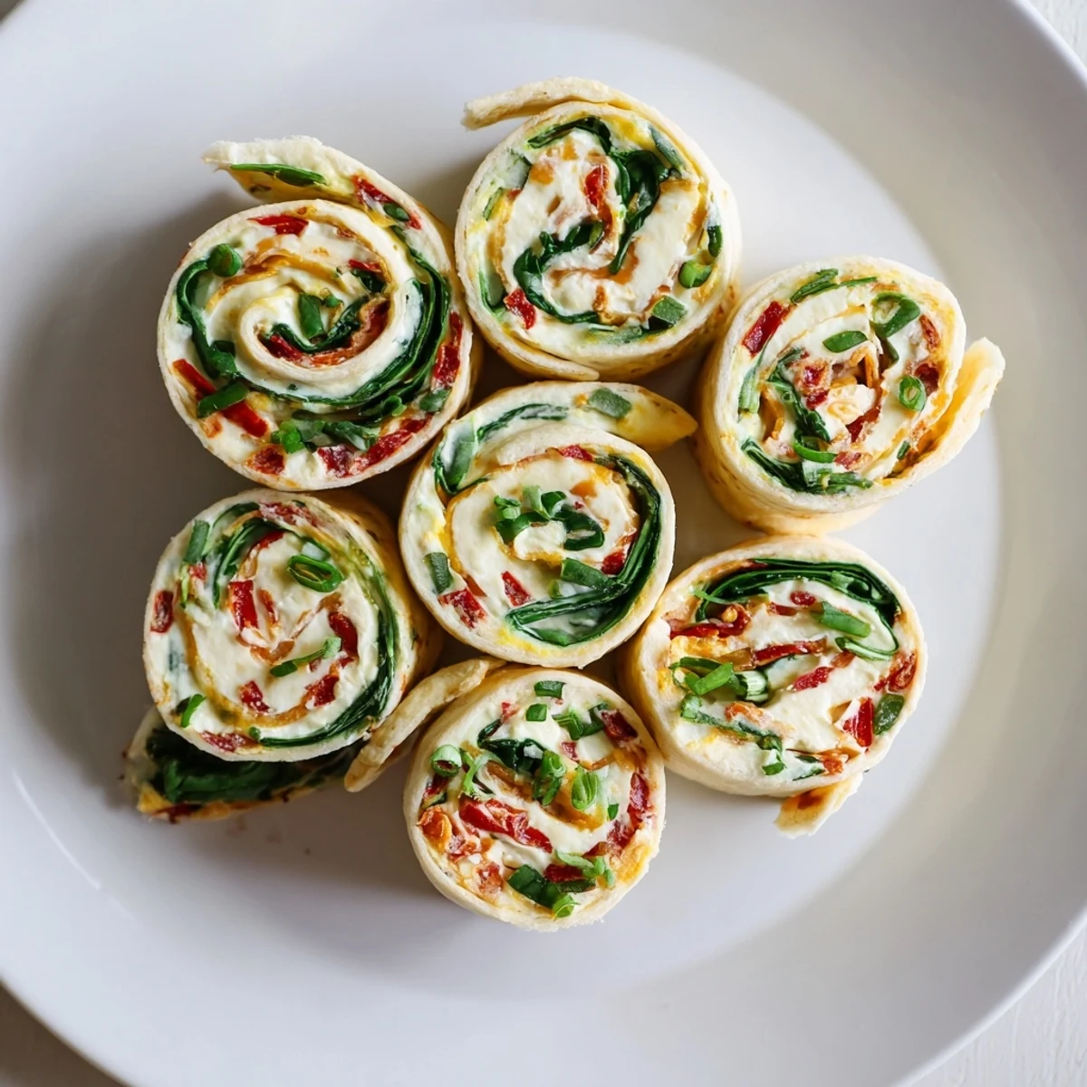 Christmas Scarf Tortilla Roll-Ups, vividly colored, show rolled tortillas cut, ready for a festive holiday gathering.