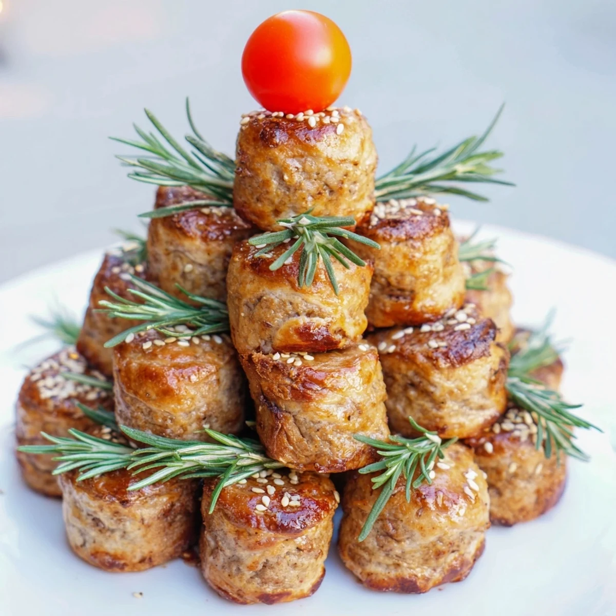 Mini Sausage Roll Christmas Tree