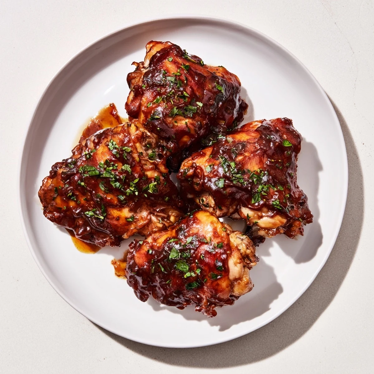 Juicy Jam in Coffee Style Glazed Chicken with a glistening, rich glaze ready to serve.