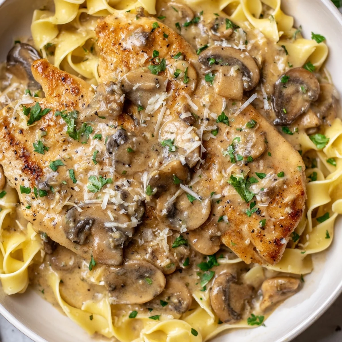 Enjoy the comforting flavors of Creamy Chicken Marsala, a delightful Italian-American main course.