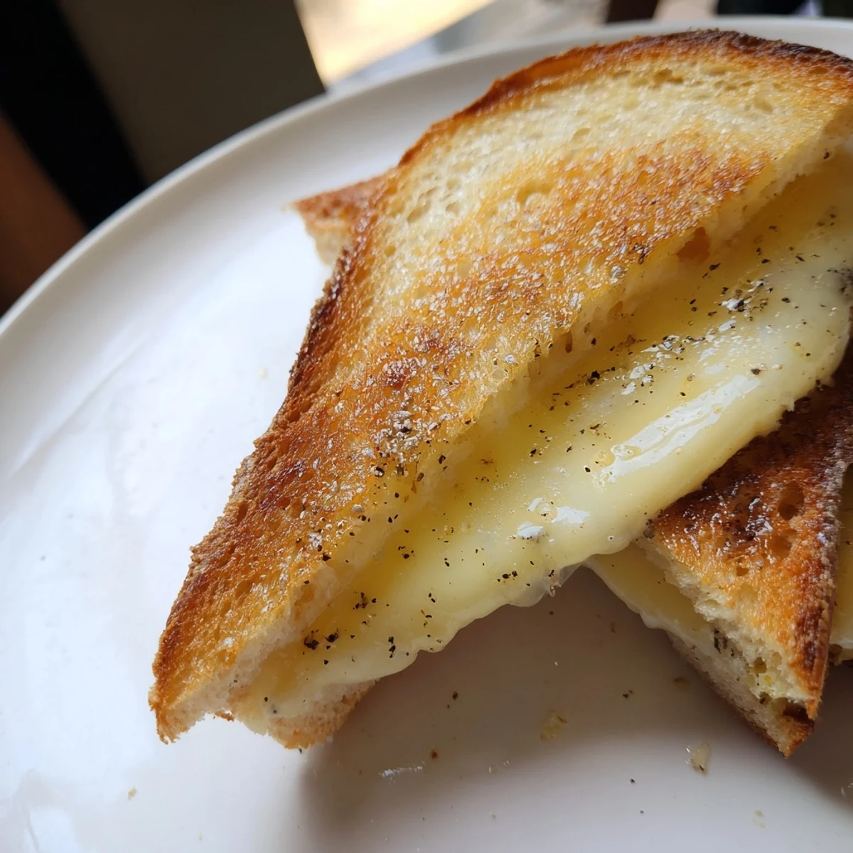 Indulge in this elegant Truffle Grilled Cheese, with buttery bread and aromatic truffle notes.