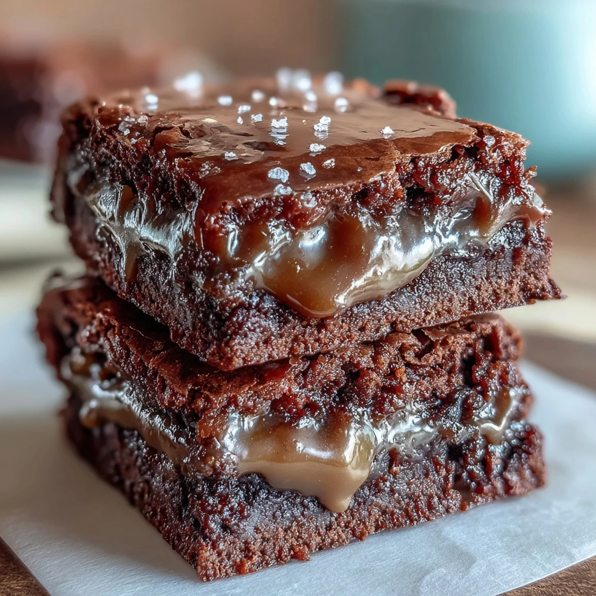 Decadent Miso Caramel Brownies feature fudgy dark chocolate texture with a sweet and salty white miso swirl, perfect for dessert lovers.