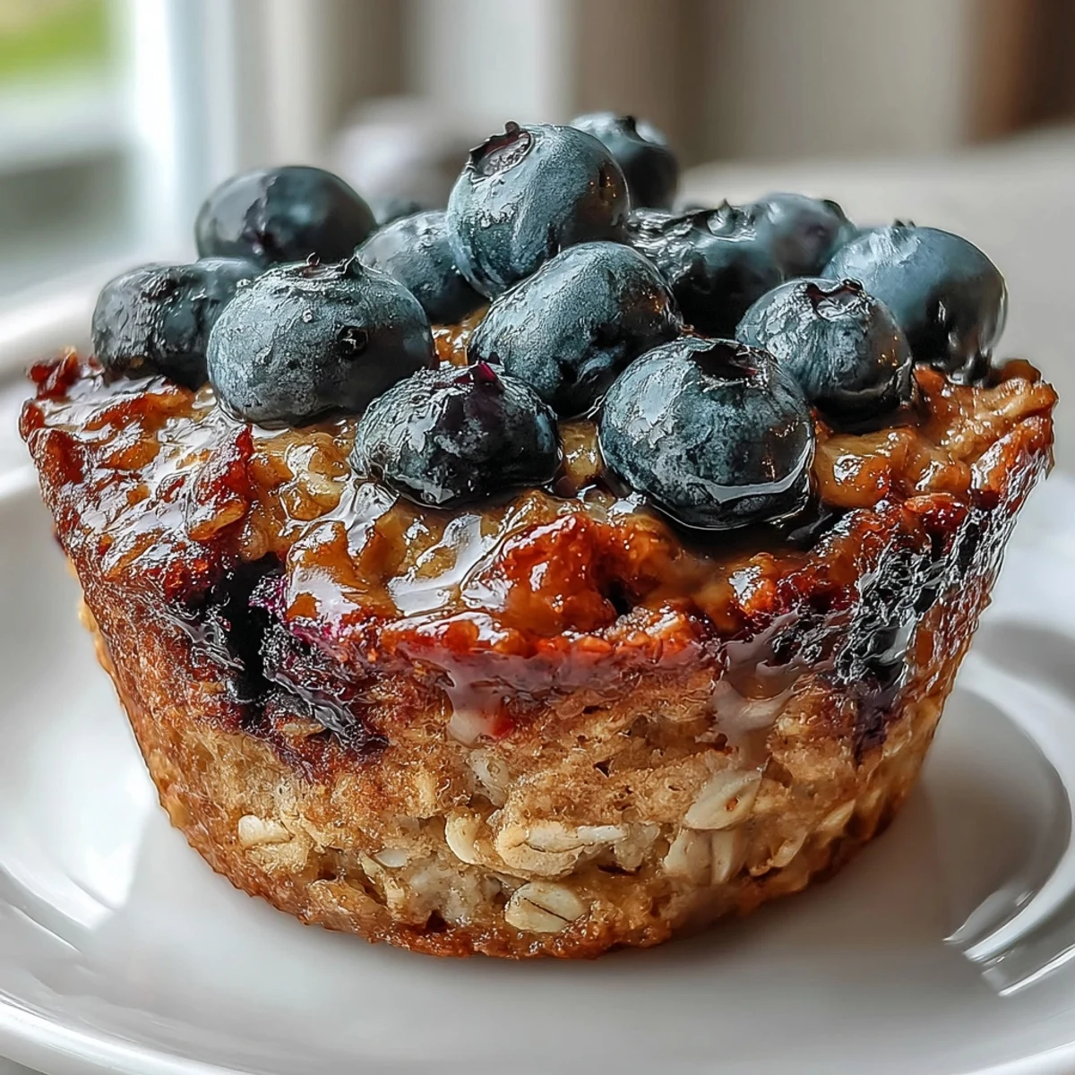 Golden-baked One-Bowl Lemon Blueberry Baked Oatmeal Cups cooling on a wire rack, perfect for grab-and-go breakfasts.