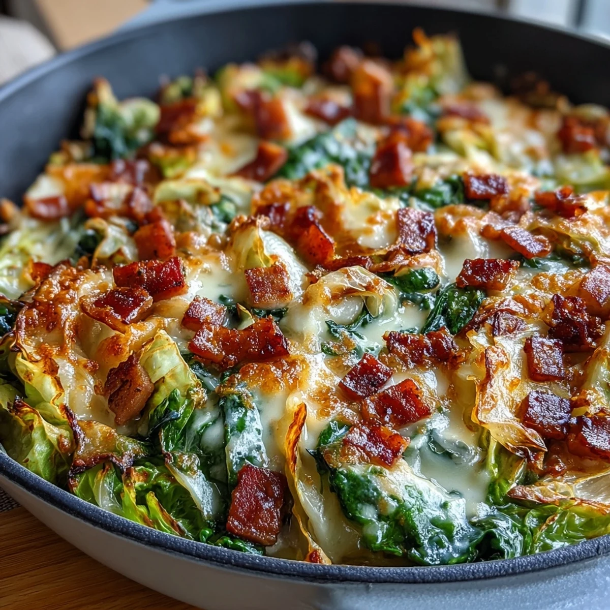 One-pan creamy cabbage and ham dish, bursting with smoky paprika and fresh parsley for a satisfying family meal.