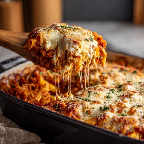 A close up of a delicious lasagna.