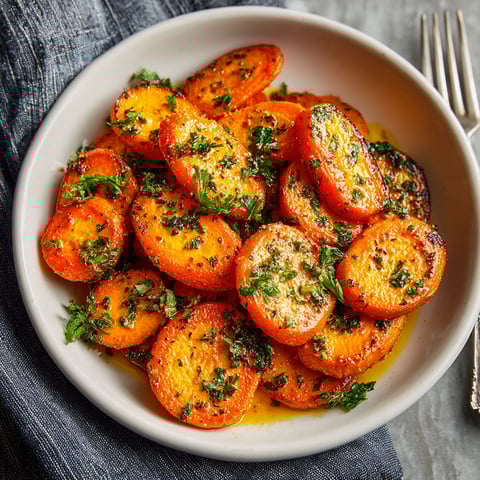 A bowl of spicy honey-glazed carrots.