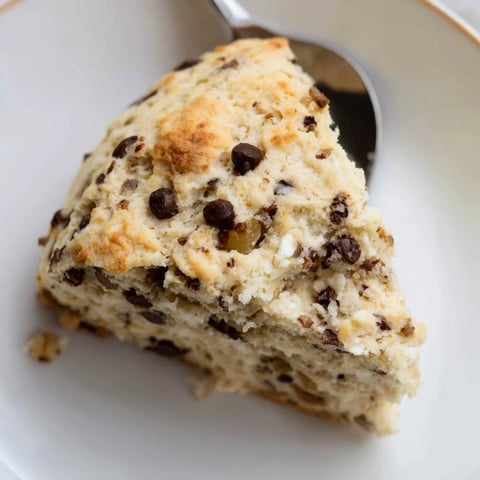 Tender Protein Banana Ricotta Scones, baked golden brown and perfect for breakfast.  