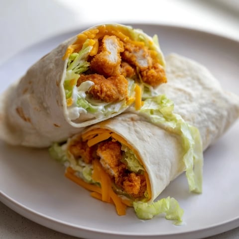 Scruptious Crispy Chicken Ranch Snack Wraps, golden chicken with fresh lettuce, perfect for a quick lunch.