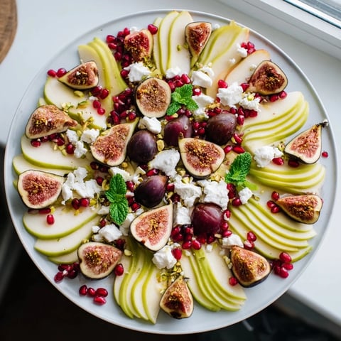 Beautiful winter fruit: a Fig and Date Snowdrift Platter arranged for a festive dessert.