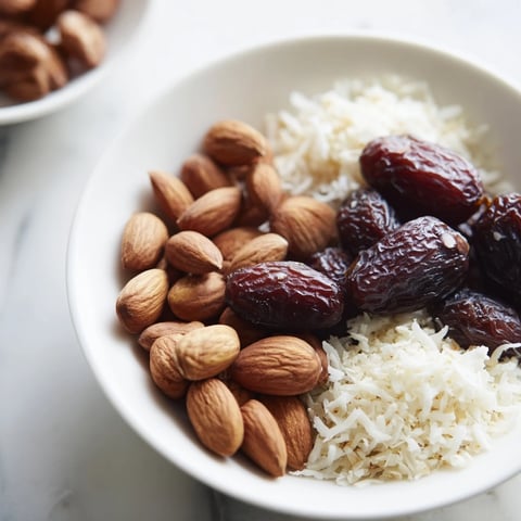 Fruit & Nut: Almonds and Dried Apricots Simple Pile, a colorful, simple snack ready in five minutes.