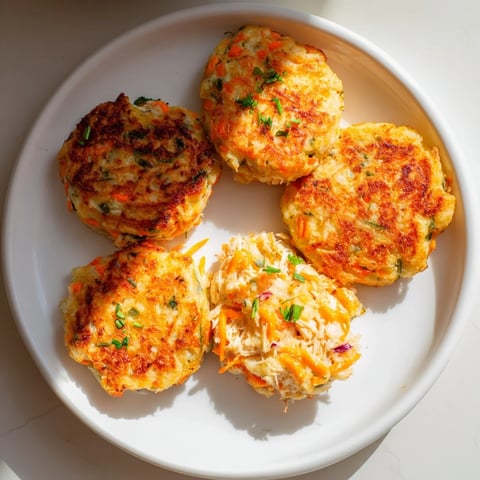 Golden-brown Potato and Chicken Cakes, crispy on the outside and wonderfully savory, ready to eat.