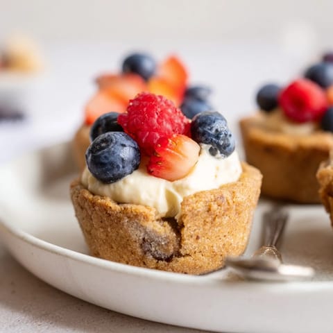 Delightful Ricotta Berry Blondie Cups, perfect for brunch or an indulgent dessert.  