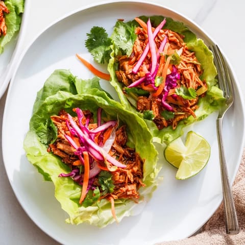 BBQ Jackfruit Lettuce Wraps