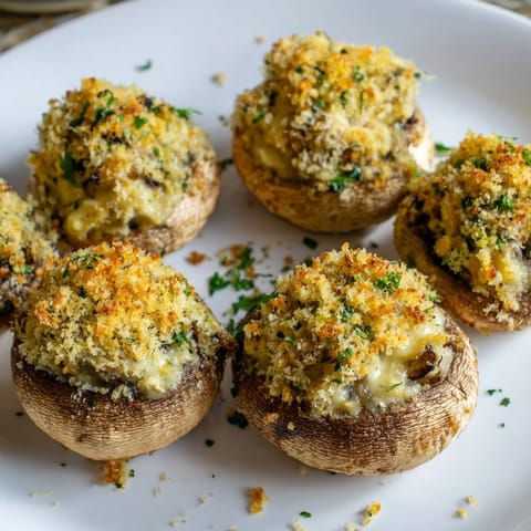 Air Fryer Holiday Stuffed Mushrooms