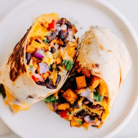 Sweet Potato Black Bean Burrito