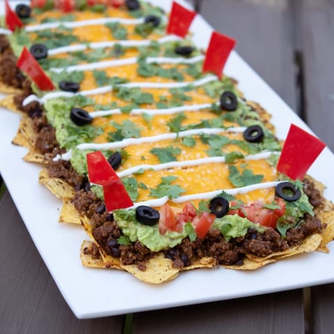 Soccer Field Nacho Platter
