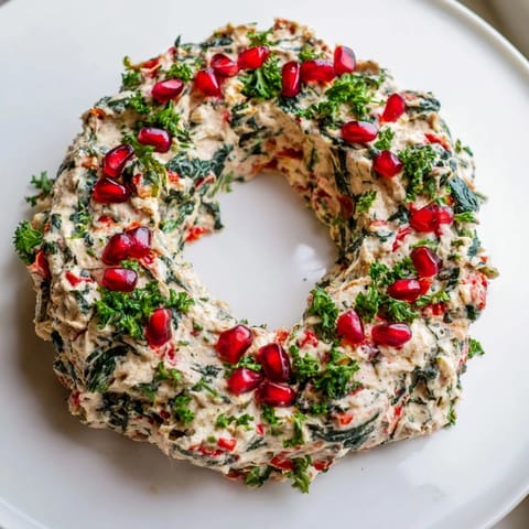 Red Pepper Spinach Wreath