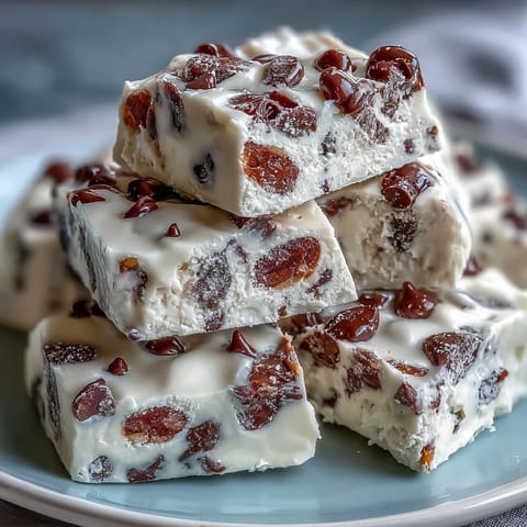 Creamy Greek yogurt and cottage cheese bark swirled with chocolate chips and almond flour for a high-protein cookie dough treat.