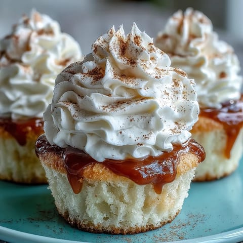 Fluffy tres leches cupcakes soaked in three milks, topped with whipped cream and a sprinkle of cinnamon for a festive Cinco de Mayo dessert.