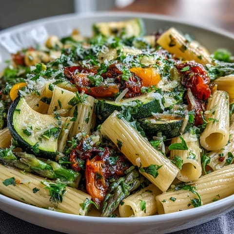 Spring Pasta Primavera Fresh Veggies