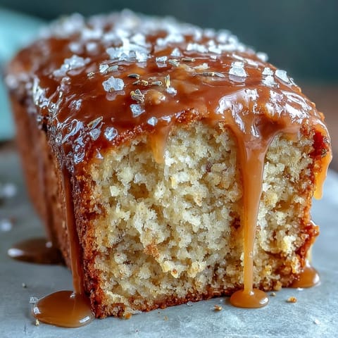 Golden Lemon Lavender Loaf Cake glistens with honey glaze, inviting a tea party.