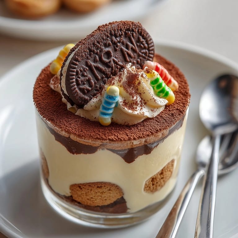 Enjoy chilled, decorated Graveyard Tiramisu Cups: a fun, tombstone-topped Halloween dessert with sweet wine.