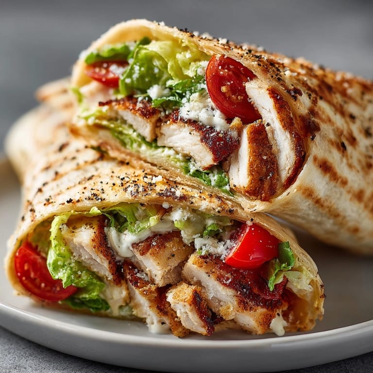 Savor the Chicken Caesar Wrap Hack's fresh romaine, warm chicken, and crunchy croutons.