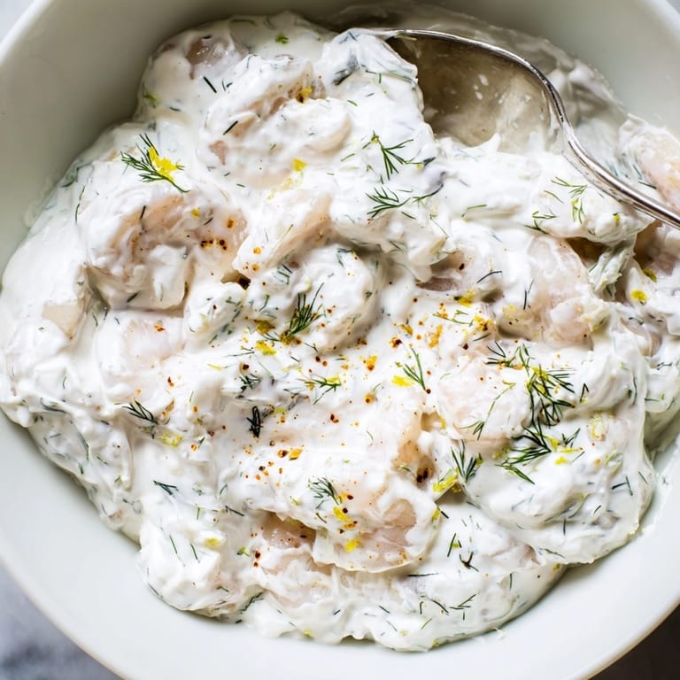 Easy Greek Yogurt Shrimp Dill Dip, perfect for dipping crackers or vegetables.