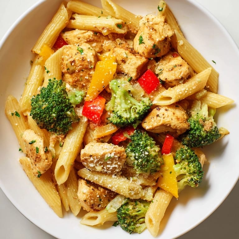 Golden brown Cajun Chicken Broccoli Pasta Skillet: a flavorful weeknight family dinner idea.