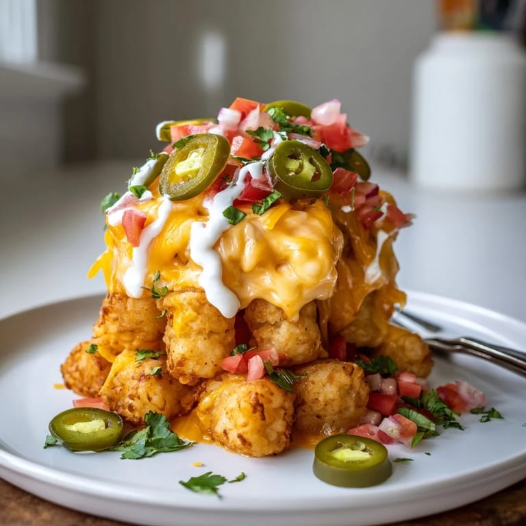 Cheesy Mac and Cheese Tex-Mex Tater Tots, a delicious party dish bursting with flavor.