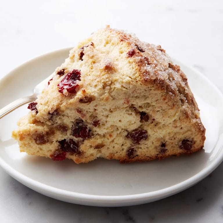 Light and airy Sparkling Cherry Soda scones topped with coarse sugar and tart cherries.  