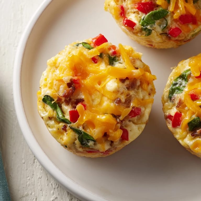 Cheesy One-Pot Breakfast Casserole Muffins steaming fresh from the oven, ideal for a quick and easy breakfast or brunch.