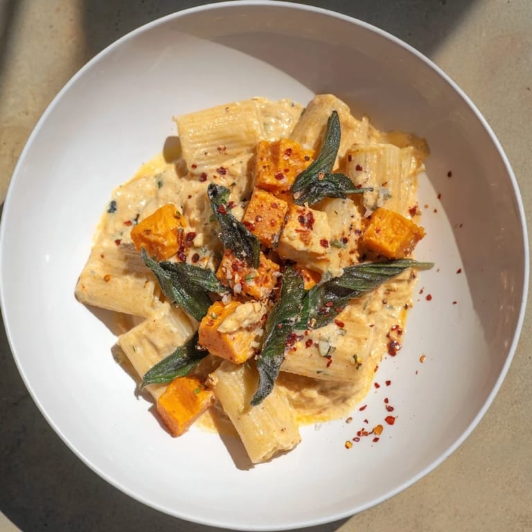 Savory and comforting Viral Sweet Potato Goat Cheese Sage, a delicious pasta packed with flavor and texture.