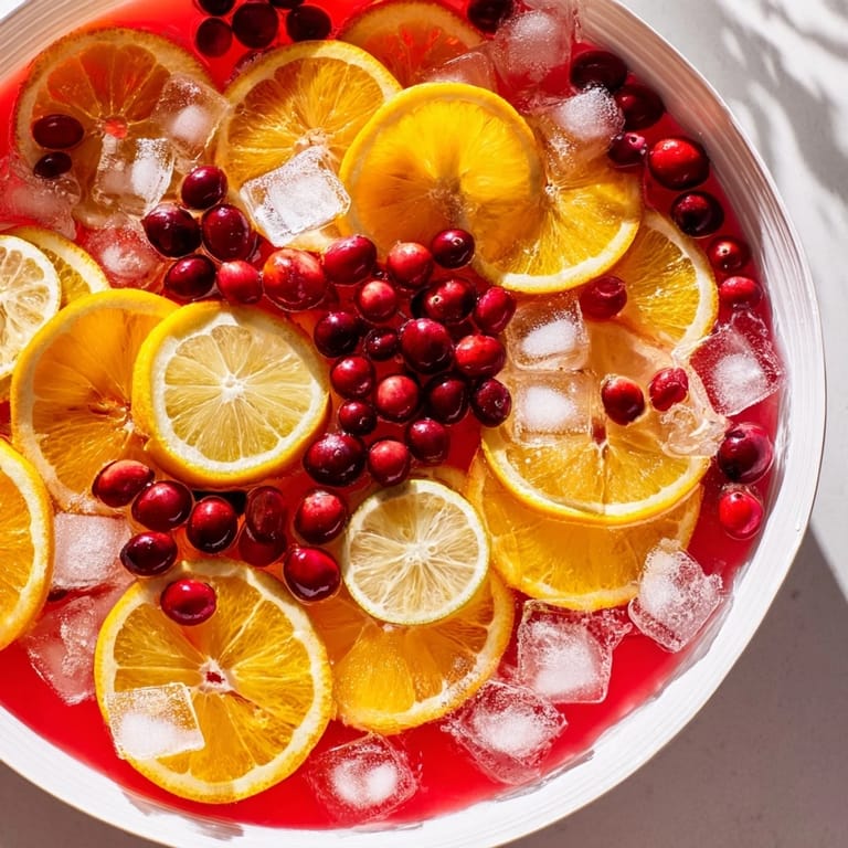 This refreshing Quick Holiday Punch with Ice Ring has a beautiful icy, fruit-filled presentation, delicious!