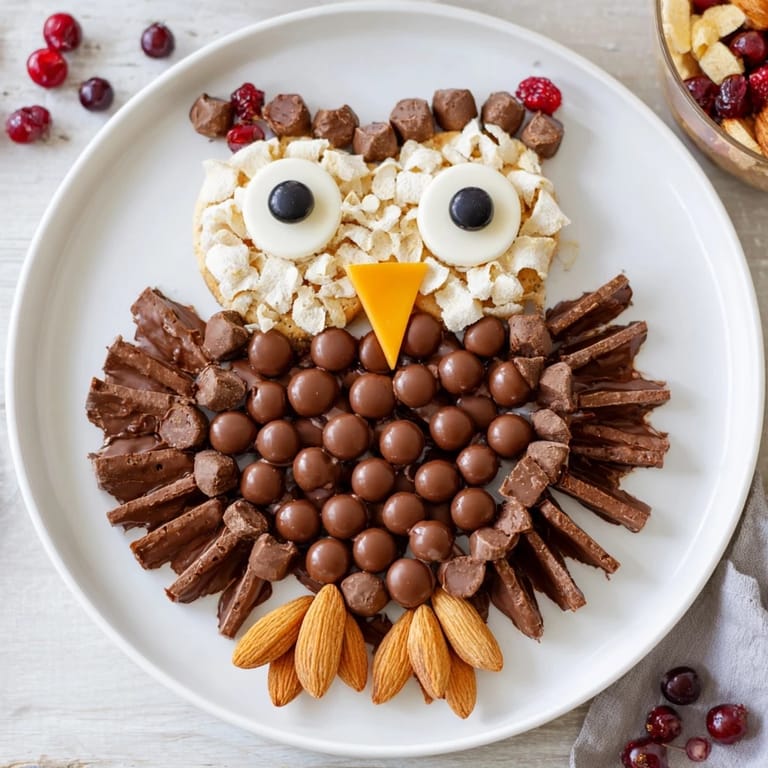 Imagine an Owl Hooting Dessert Board: an arrangement of sweets, perfectly festive for the occasion.