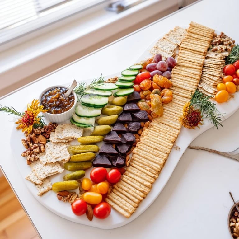 A beautifully arranged Rock Star Guitar Platter, full of flavorful cured meats, cheeses, and fresh fruits for sharing.