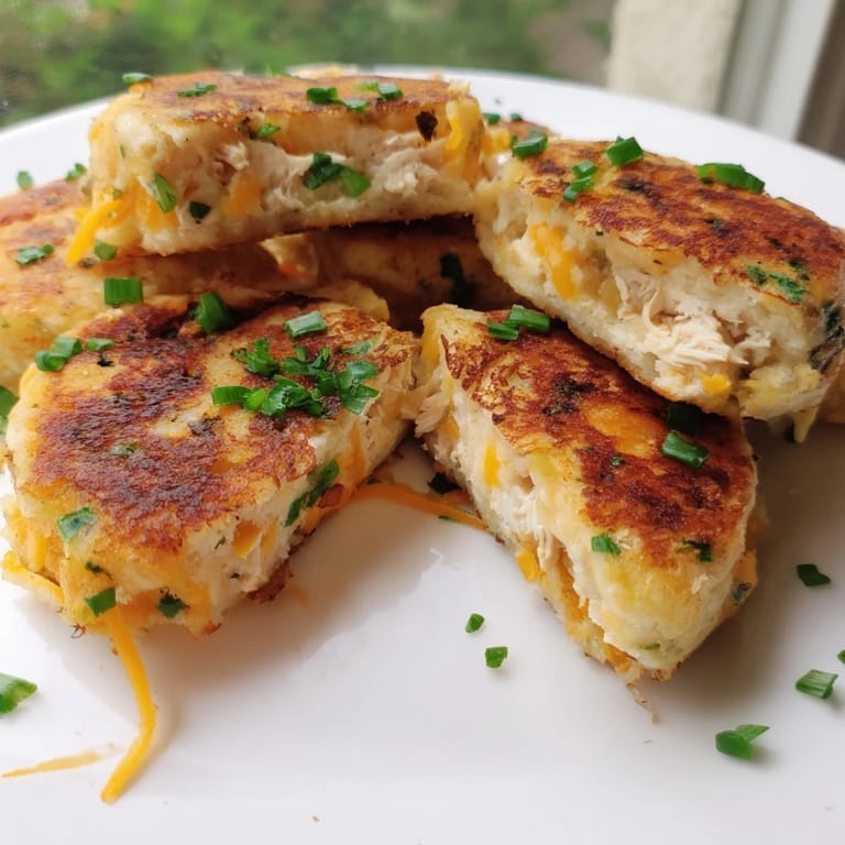 Warm, comforting Potato and Chicken Cakes served with fresh parsley, a delicious and easy American recipe.