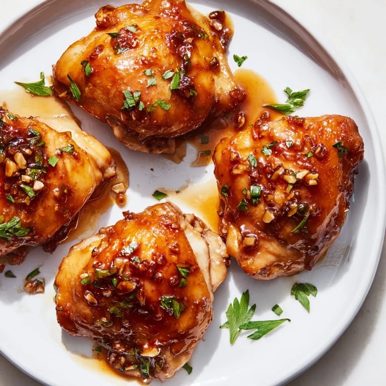 Tender Jam in Coffee Style Glazed Chicken, baked to perfection, offering a tender bite and sweet, smoky aroma.