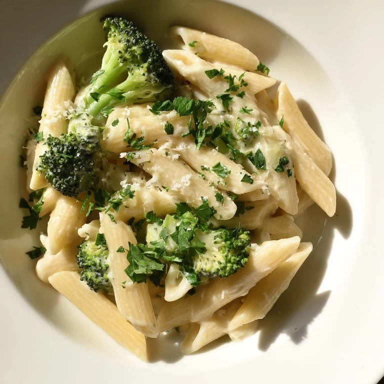A bowl overflowing with Cream Cheese Garlic Pasta, a comforting vegetarian meal with fresh parmesan cheese.