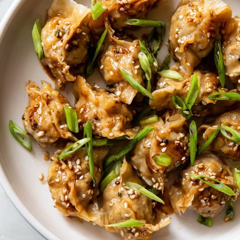 Imagine savoring air fryer frozen dumplings, perfectly crispy with a savory sesame glaze for an easy appetizer.