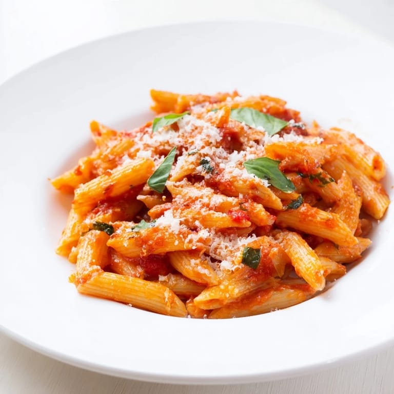 A close-up shot of perfectly cooked microwave bowl pasta, a quick and easy single-serving meal.